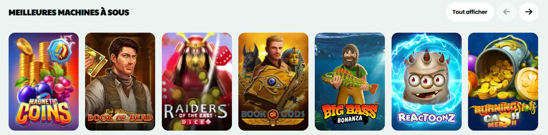 Du slot au croupier en direct